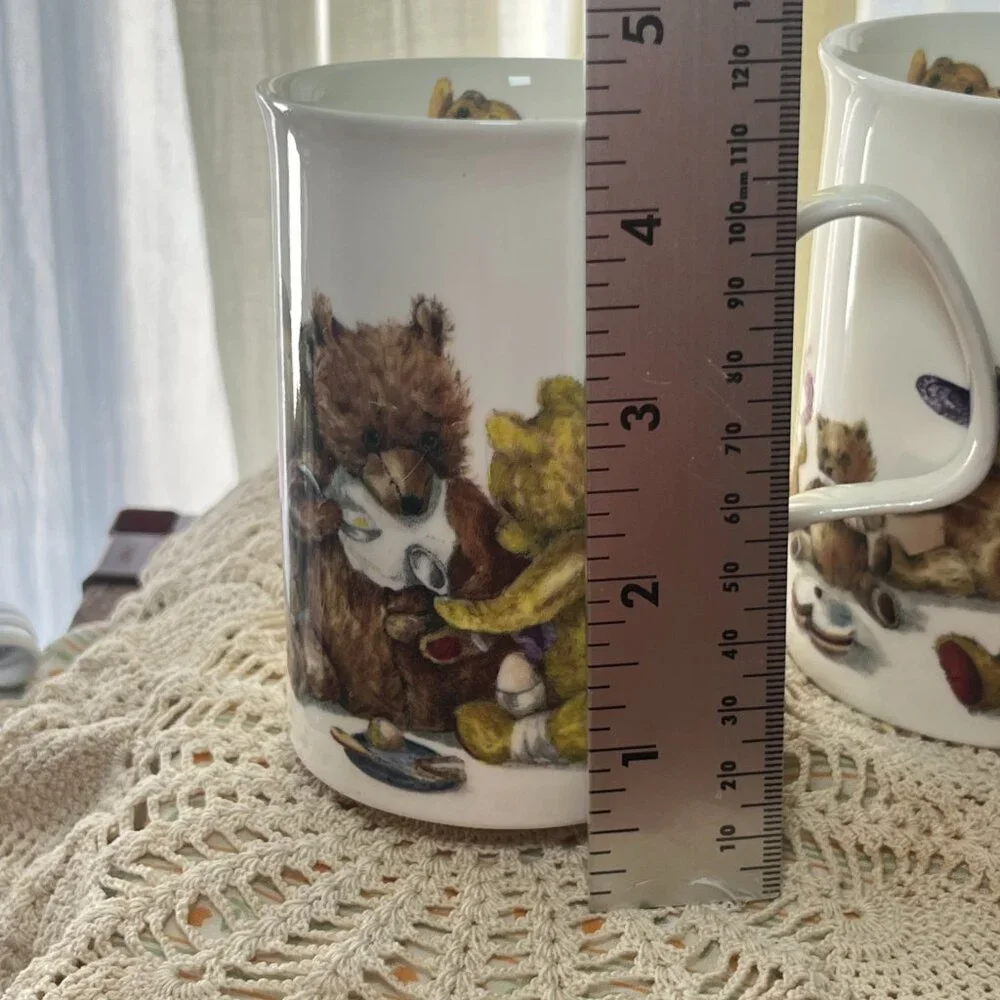 Roy Kirkham White Bear Print Bone China Mugs, Set of 2, One Size - Picture 10 of 10